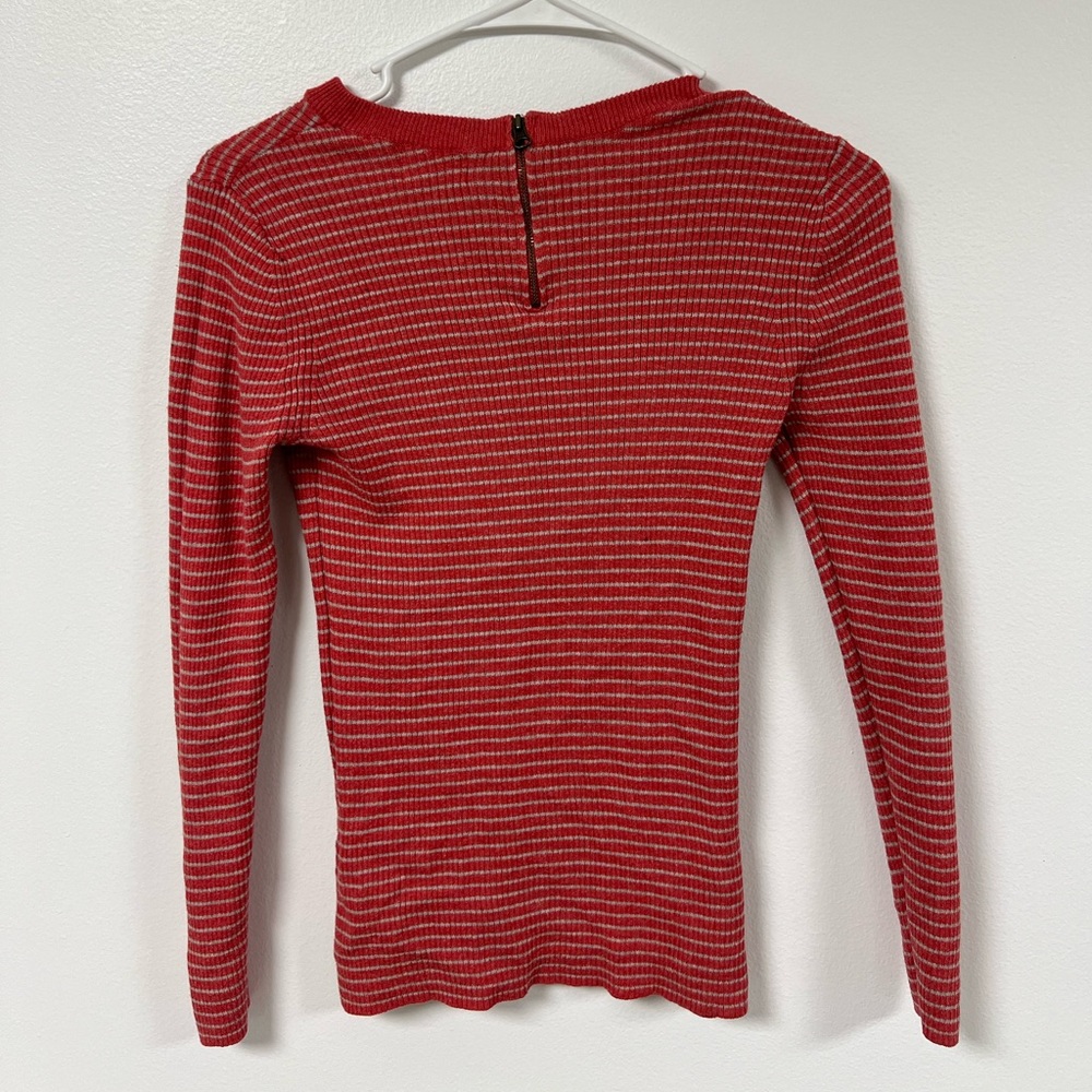 Old Navy Red and Gray Striped Sweater!